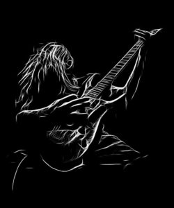 guitarist drawing